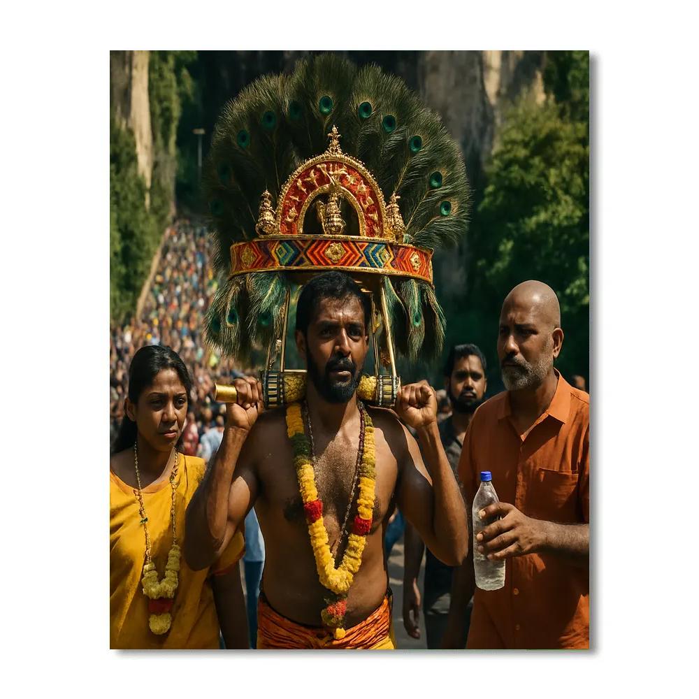 Thaipusam Kavadi Procession Batu Caves DIY paint by numbers
