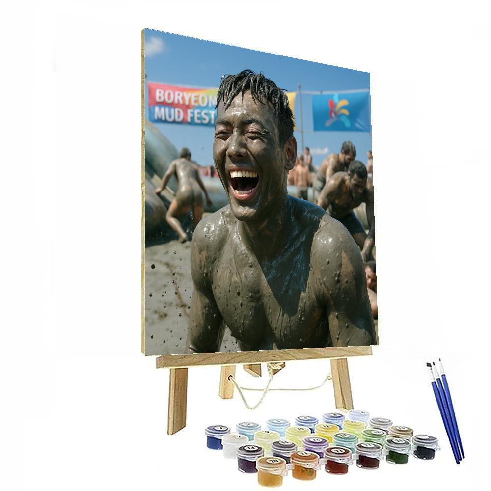 Boryeong Mud Festival Beach Action Numbered painting kits