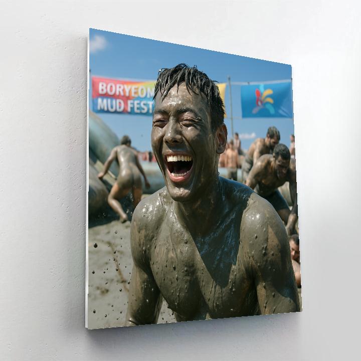 Boryeong Mud Festival Beach Action Numbered painting kits