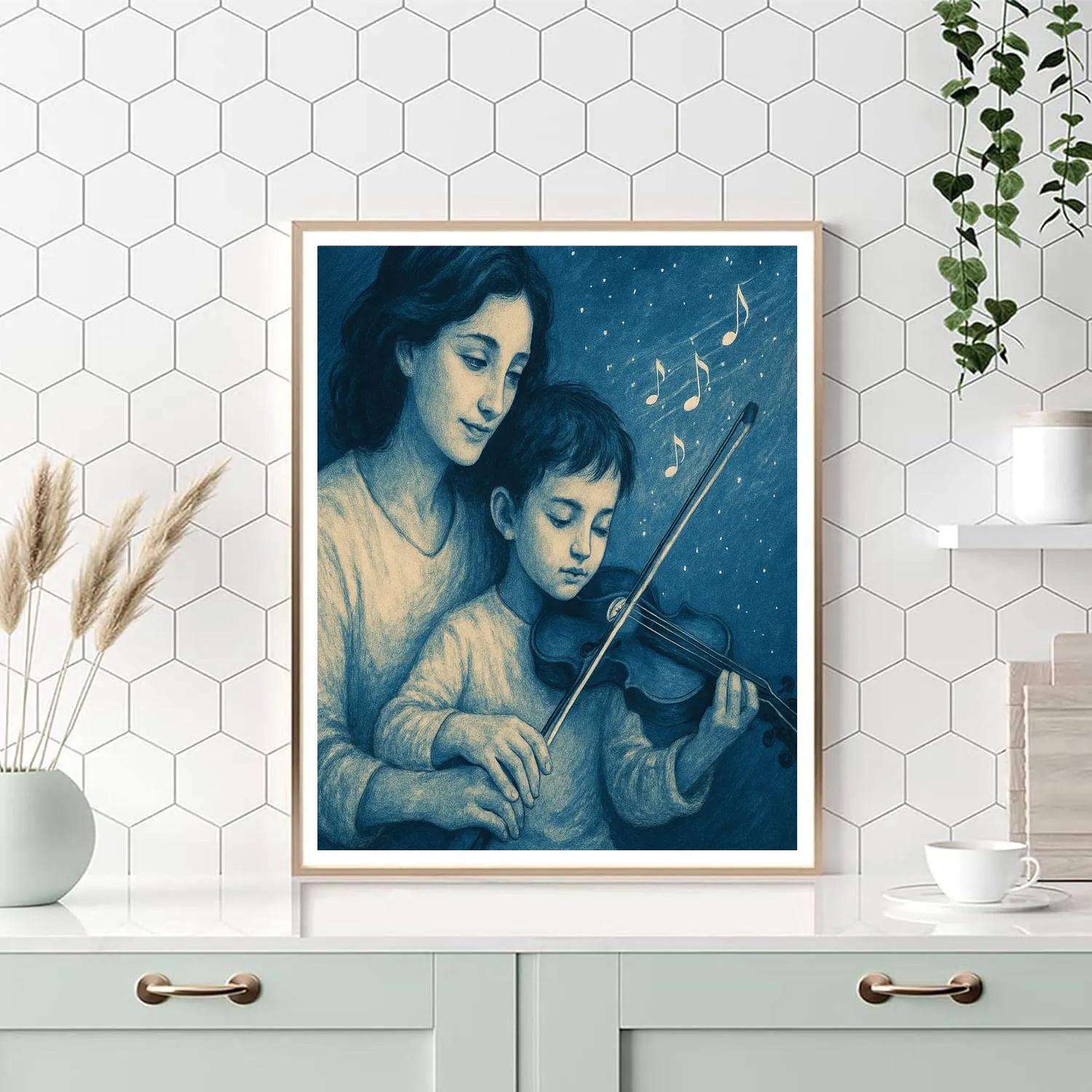 Starfield Violin Practice Support paint by numbers