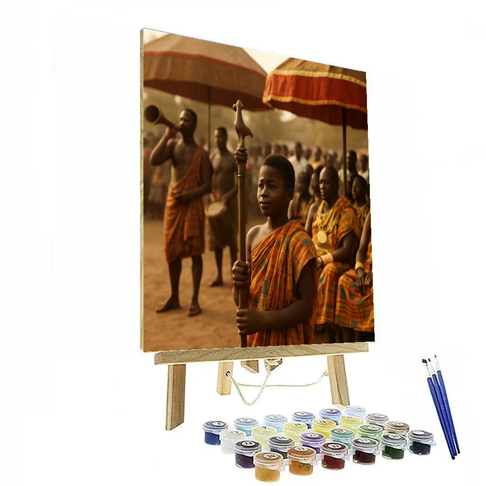 Aboakyer Deer Hunt Festival Winneba Durbar paint by color