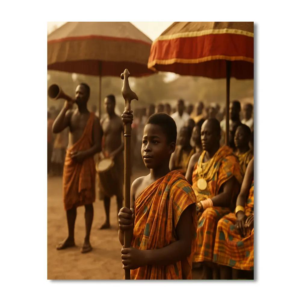 Aboakyer Deer Hunt Festival Winneba Durbar paint by color