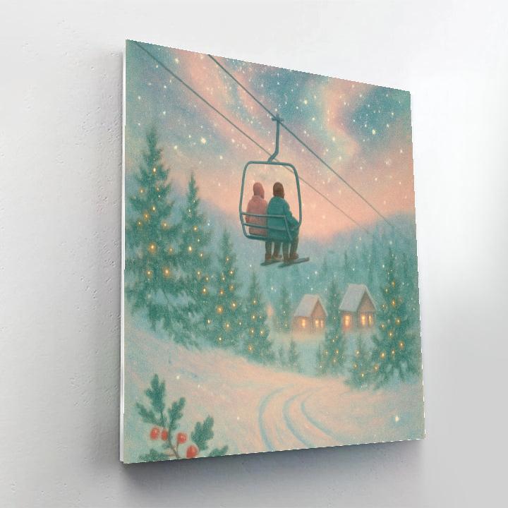 Starlit Ski Lift Romance Paint by numbers kits