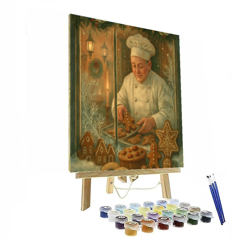 Baker Street Christmas Window Paint by numbers art