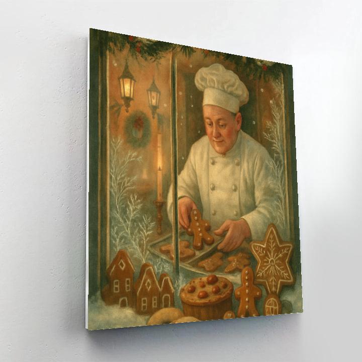 Baker Street Christmas Window Paint by numbers art