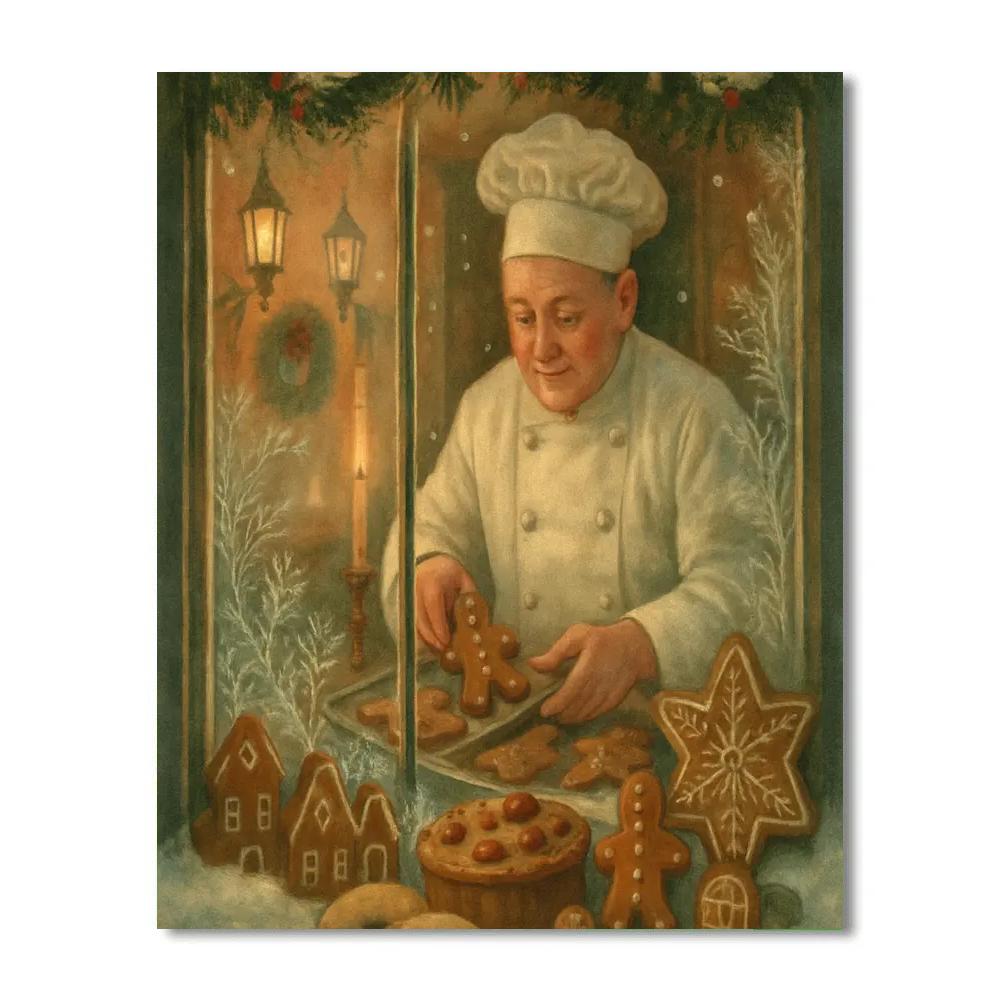 Baker Street Christmas Window Paint by numbers art