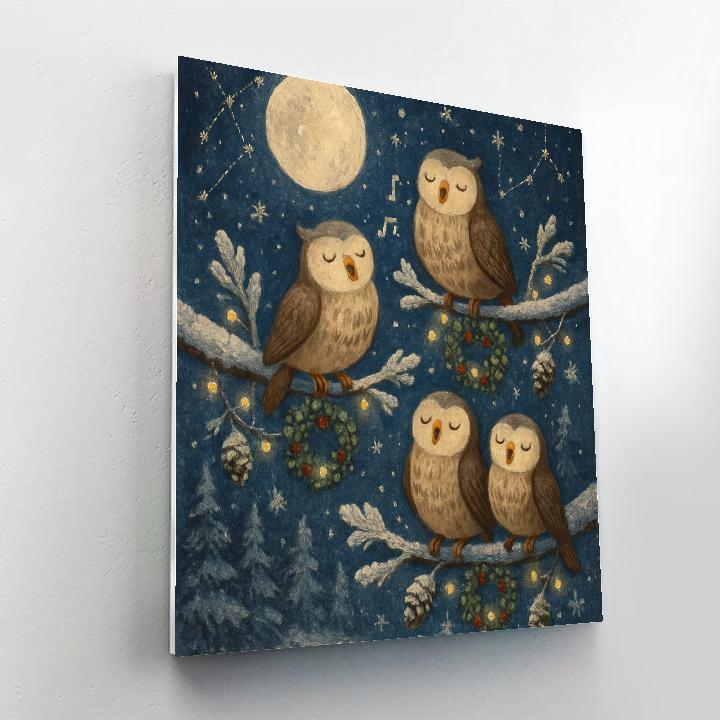 Midnight Choir Of Owls Numbered painting kits