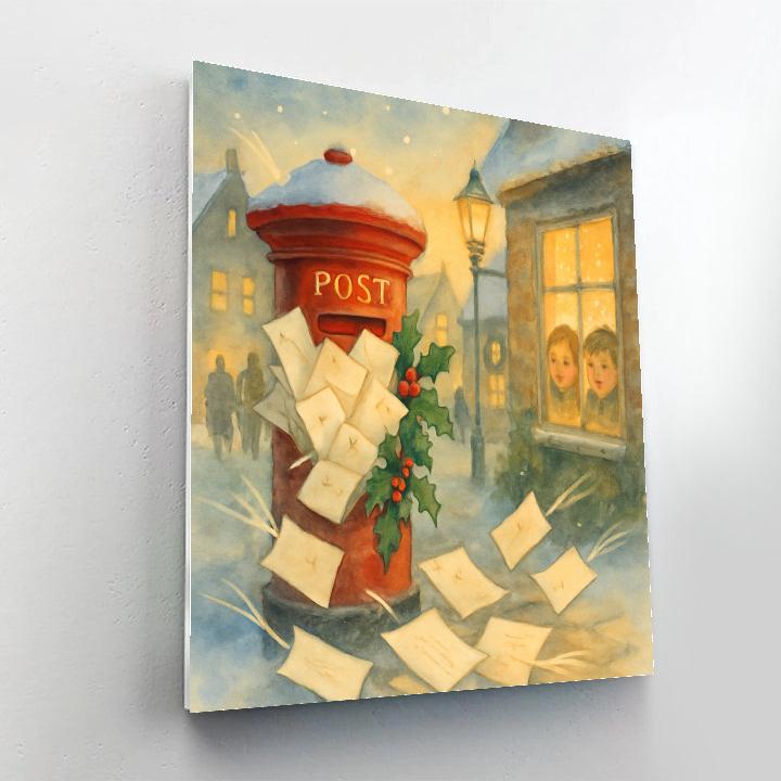 Village Postbox Wishes Painting by numbers kit