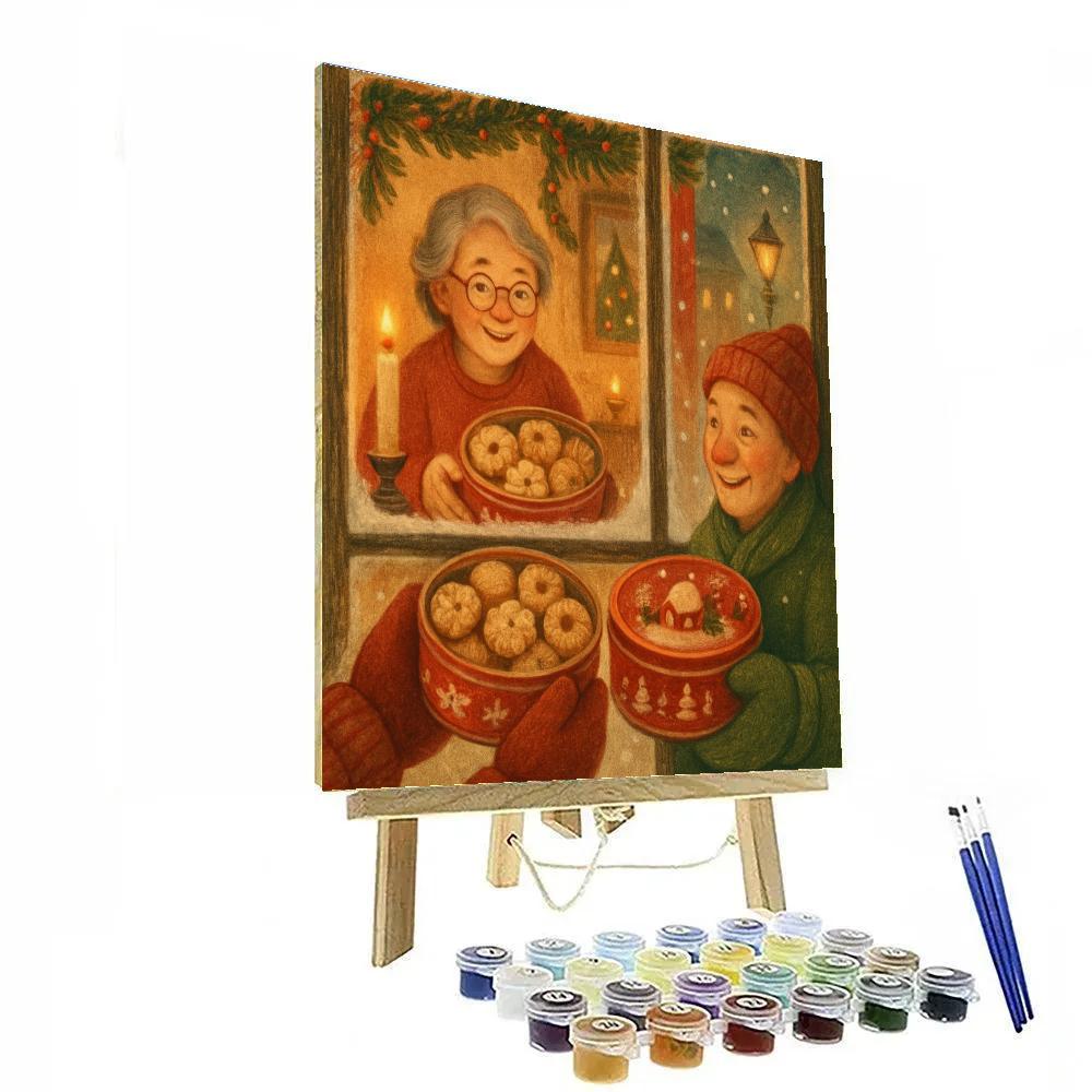 Frosted Window Cookie Exchange paint by color