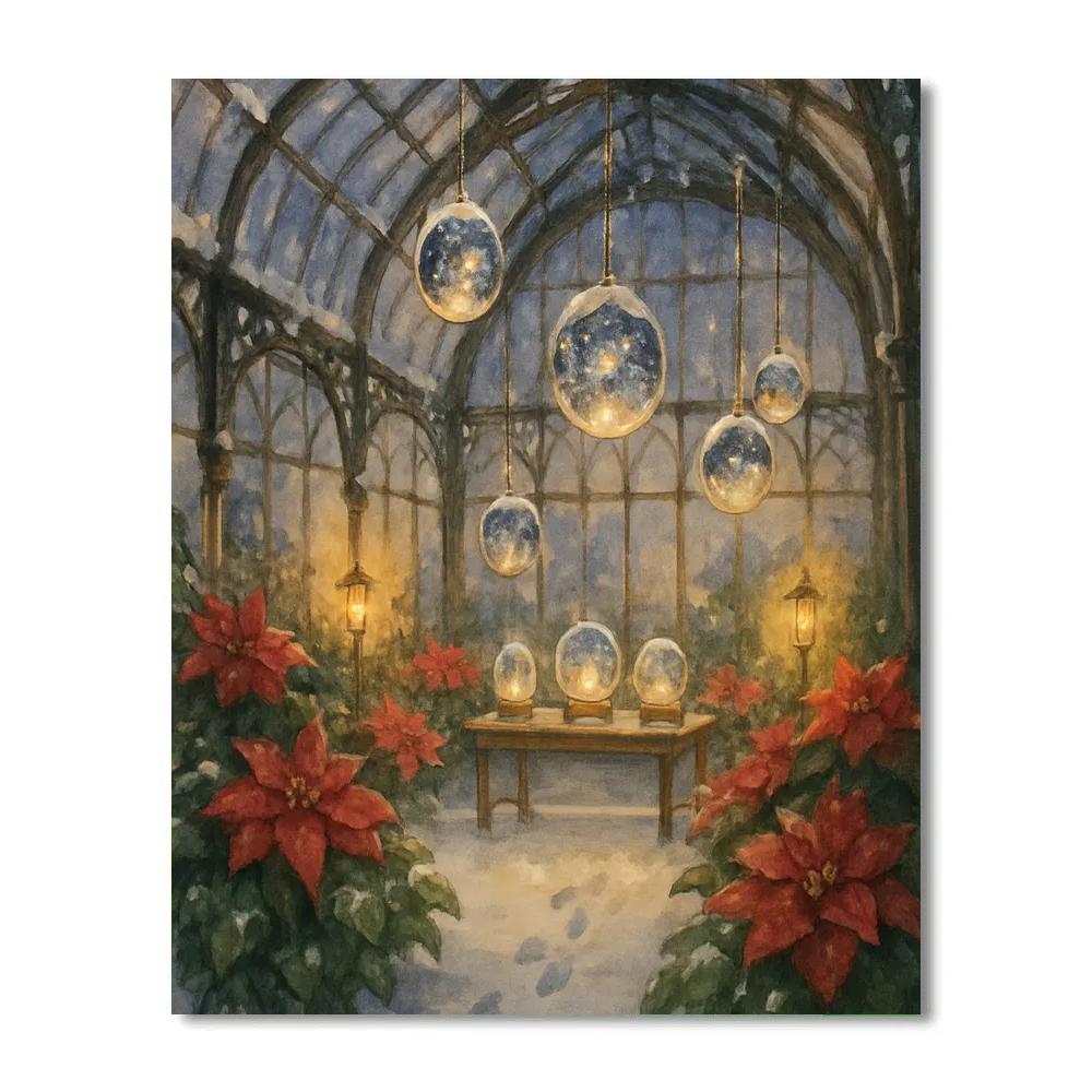 Snow Globe Conservatory Numbered painting kits
