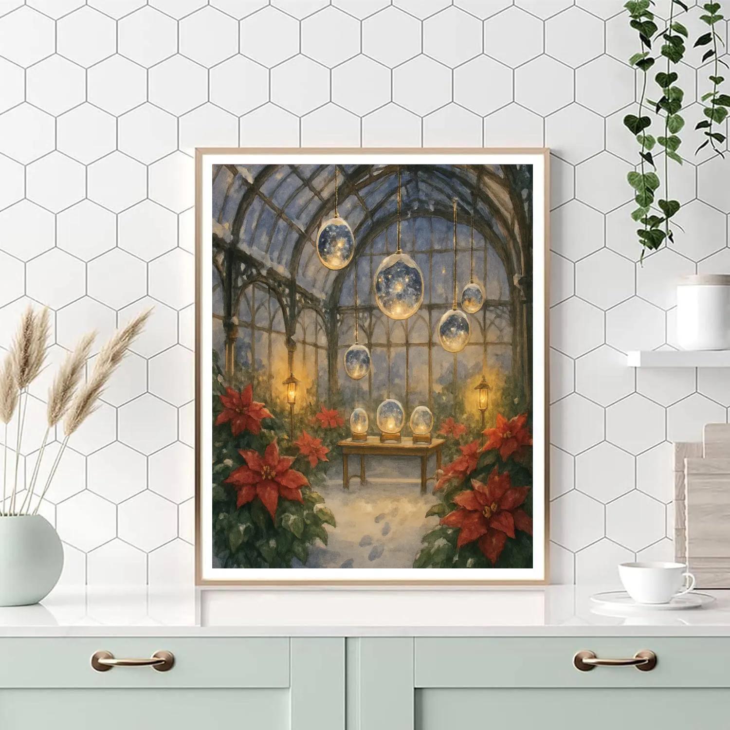 Snow Globe Conservatory Numbered painting kits