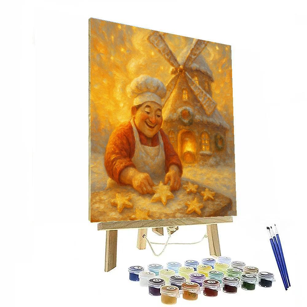 Star Baker At The Snowmill Paint by numbers art