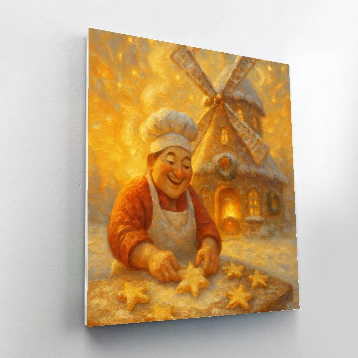 Star Baker At The Snowmill Paint by numbers art