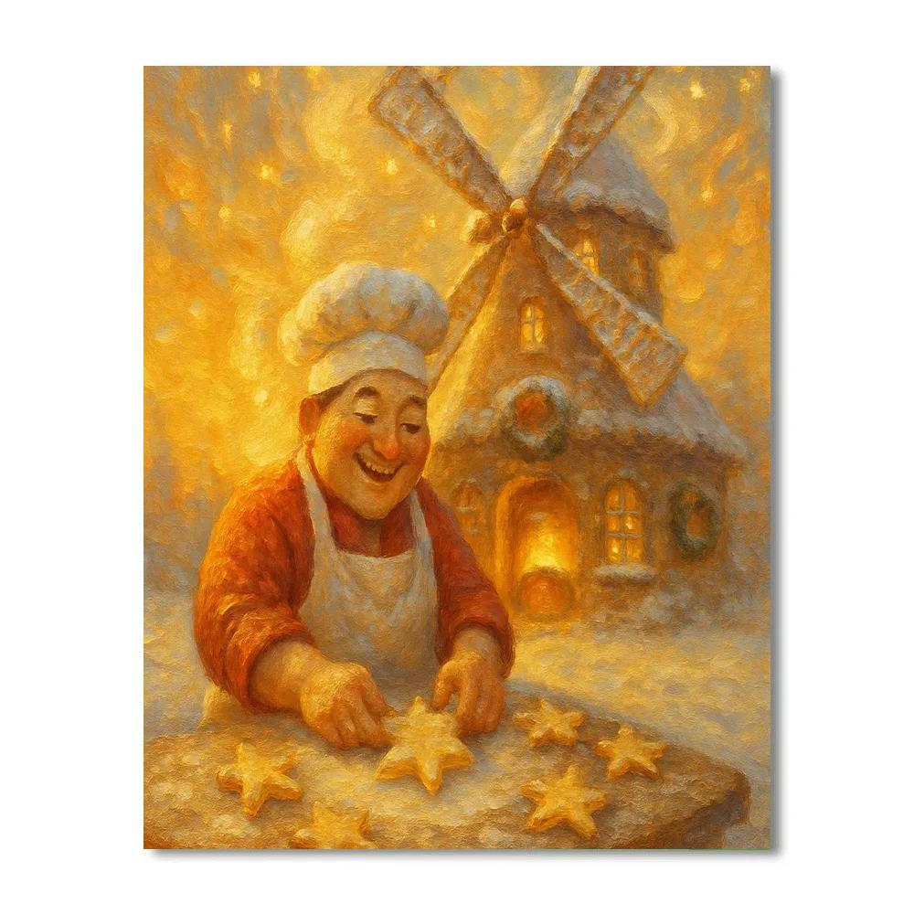 Star Baker At The Snowmill Paint by numbers art