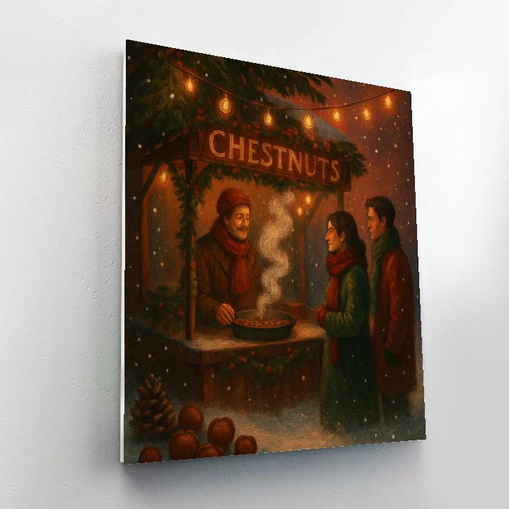 Chestnut Vendor Among Pines Paint by numbers art