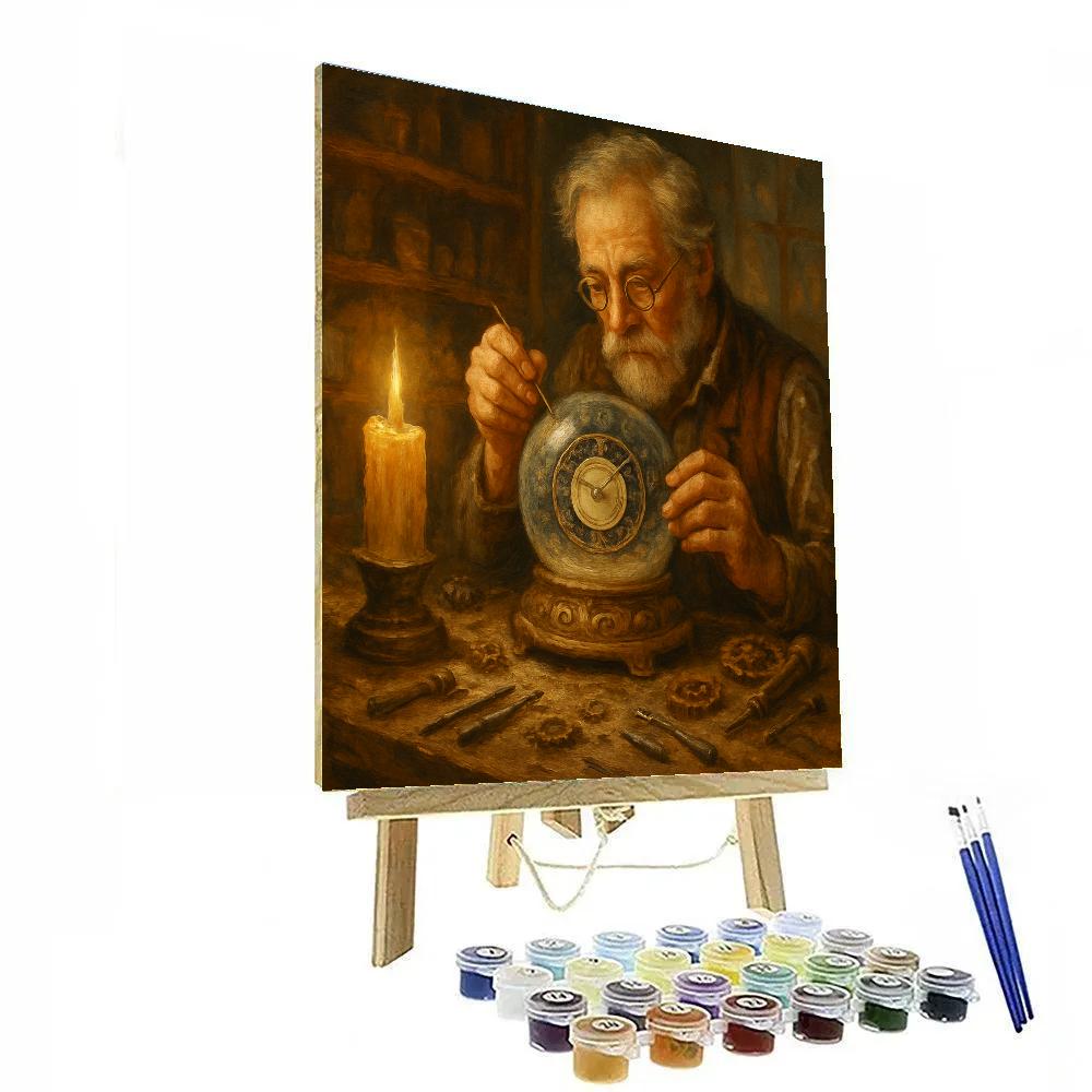 The Clockmaker At Yule Paint by numbers kits
