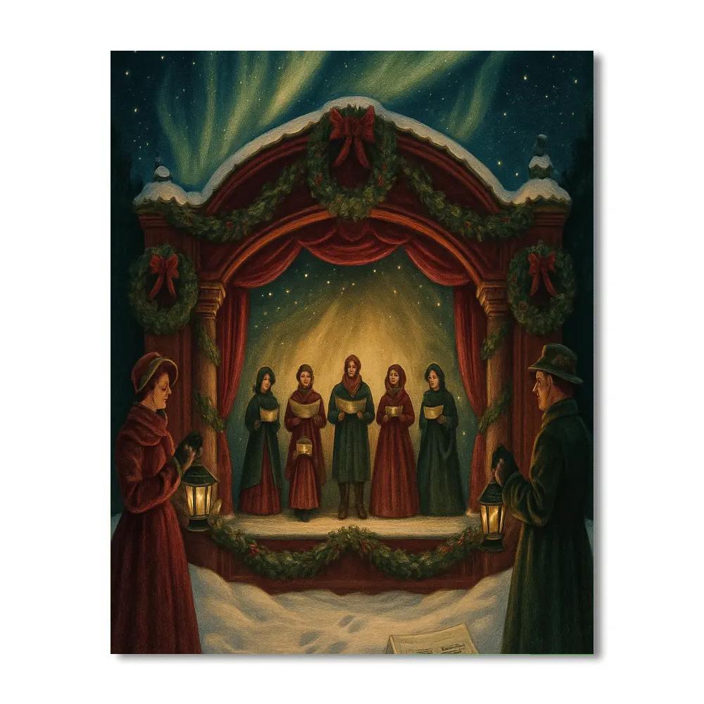 Frosted Lantern Opera Numbered painting kits