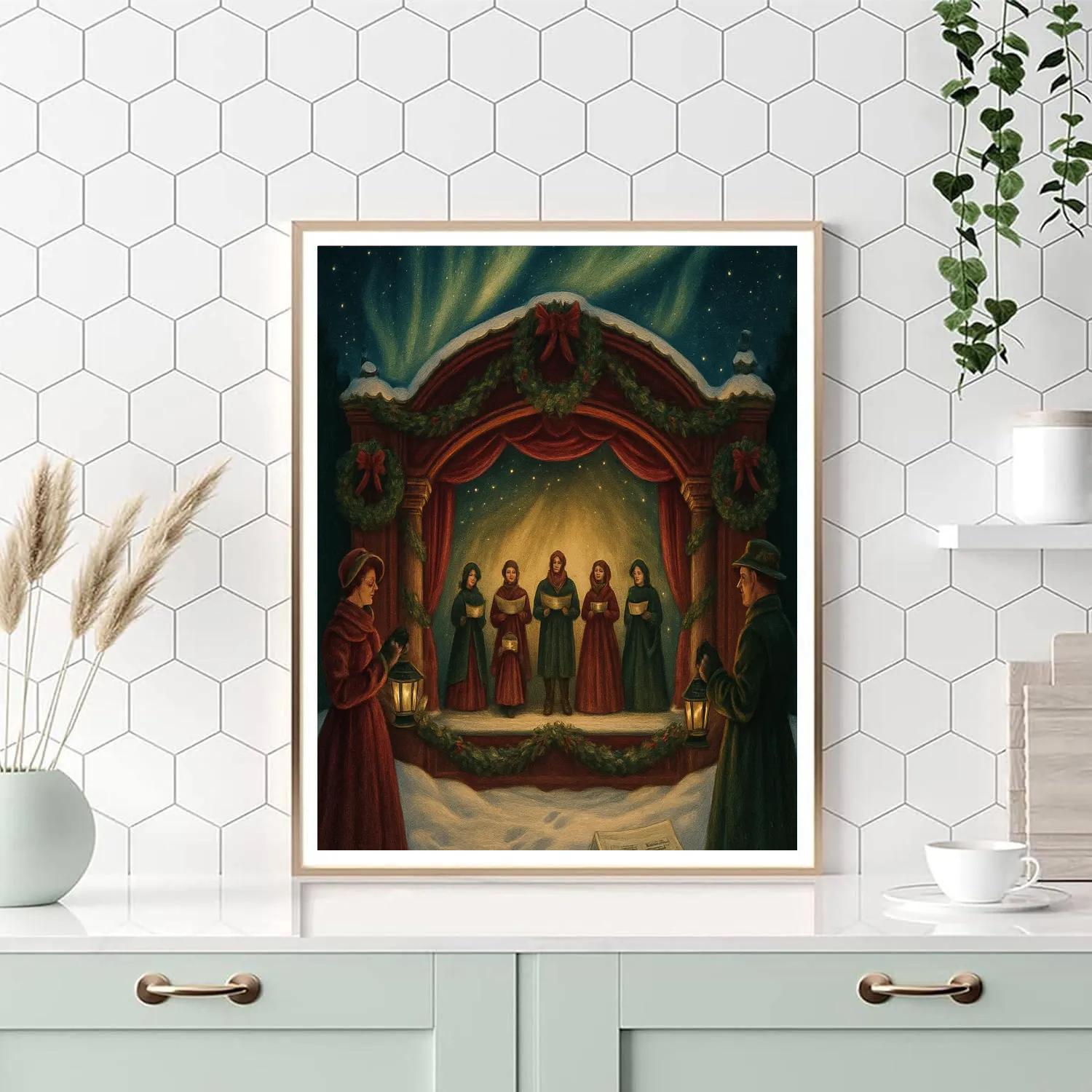 Frosted Lantern Opera Numbered painting kits