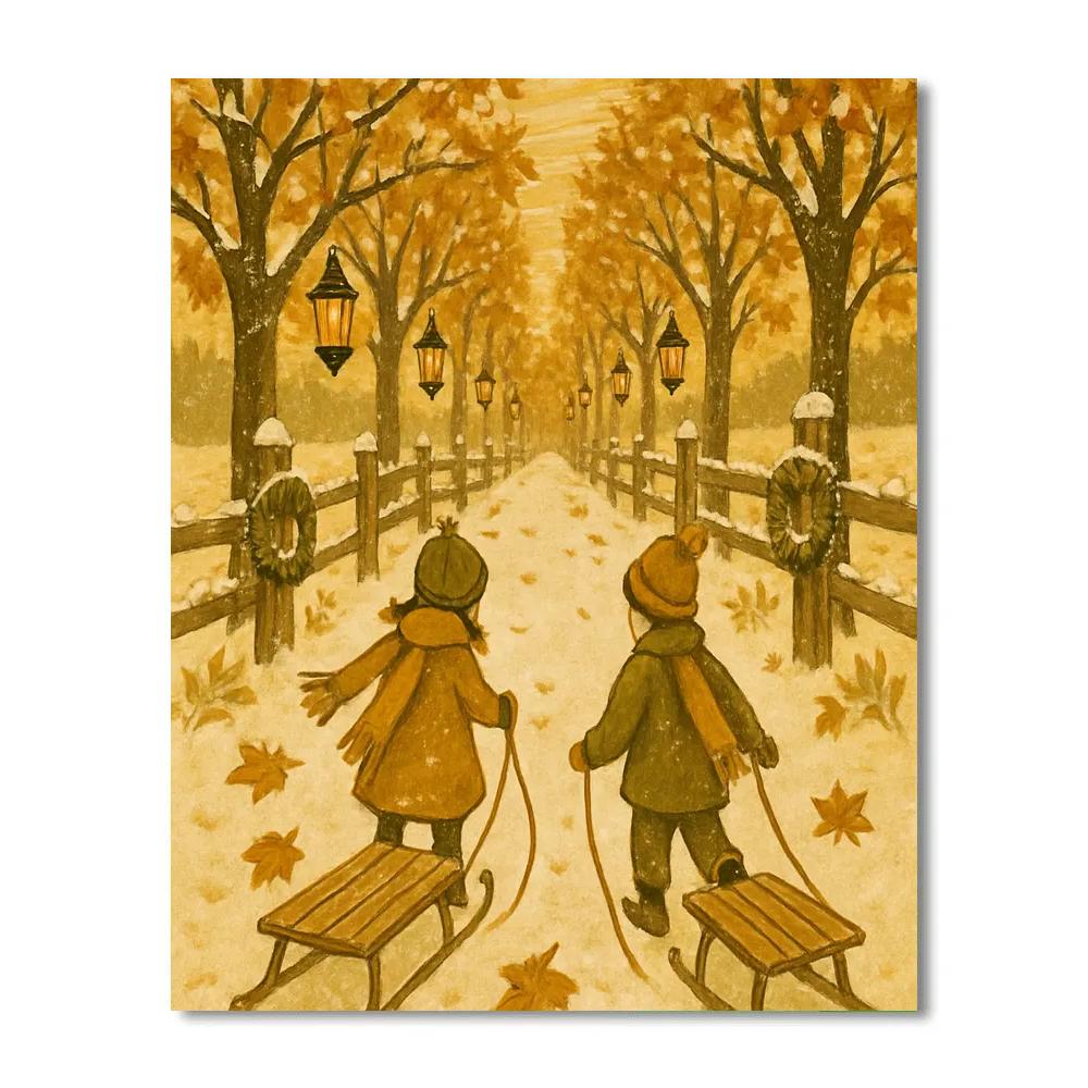 Maple Lantern Lane painting number kit