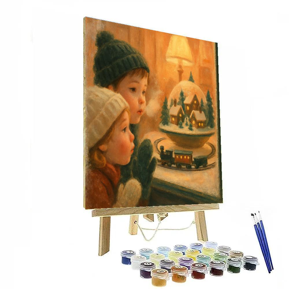 Toy Train Window Display Painting by numbers kit