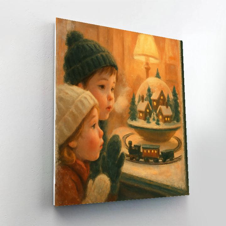 Toy Train Window Display Painting by numbers kit