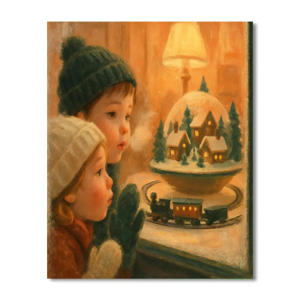 Toy Train Window Display Painting by numbers kit