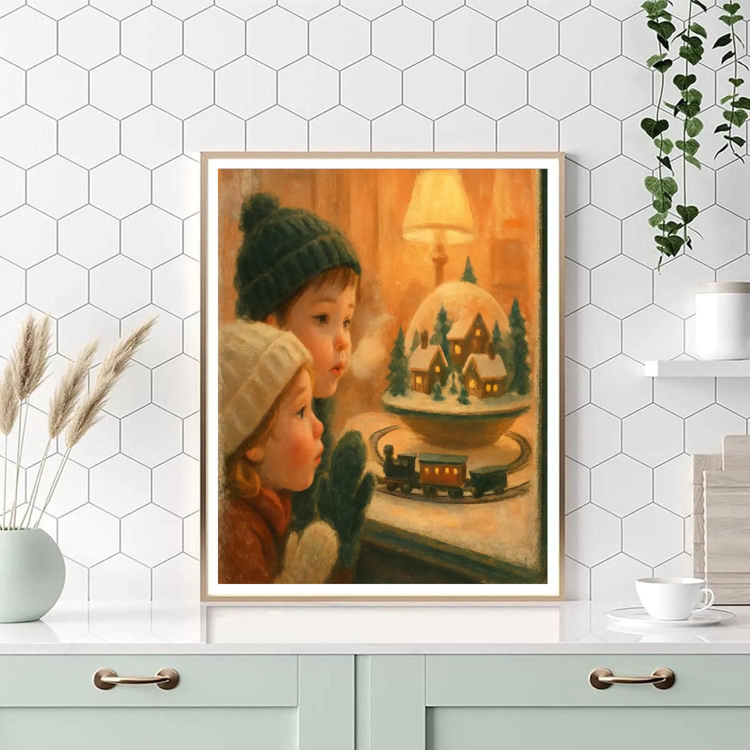 Toy Train Window Display Painting by numbers kit