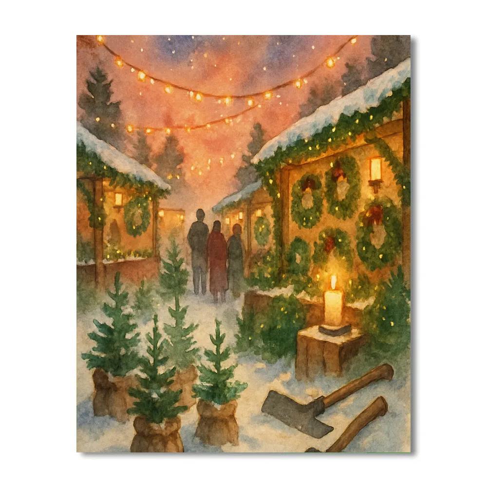 Candlelit Pine Market paint by color