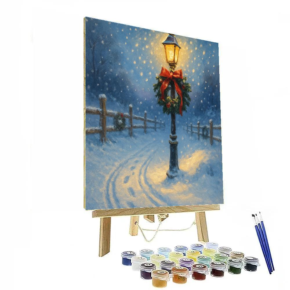 Frosty Lantern Post Numbered painting kits