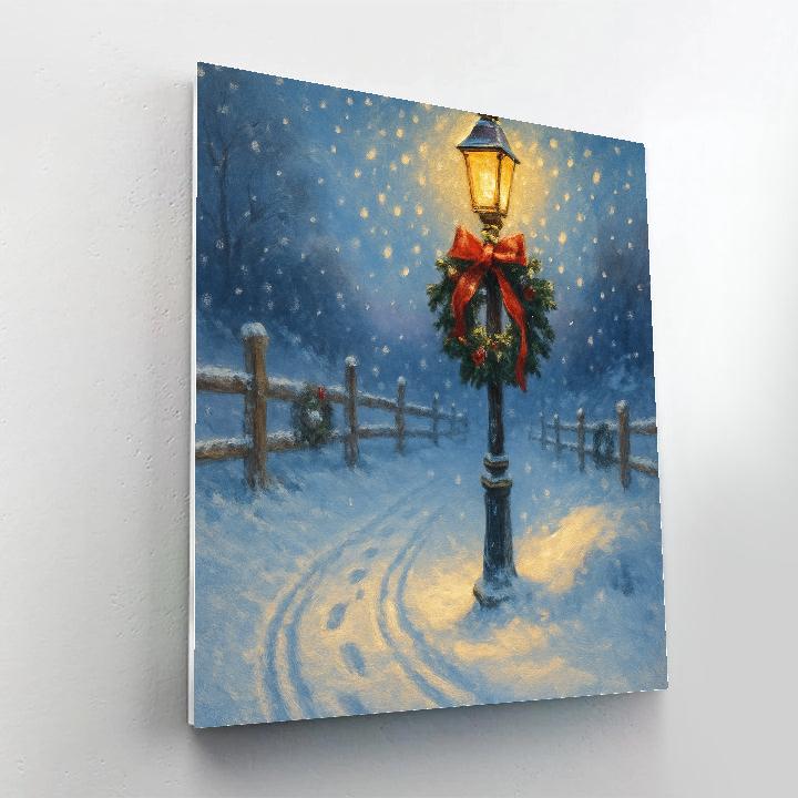 Frosty Lantern Post Numbered painting kits