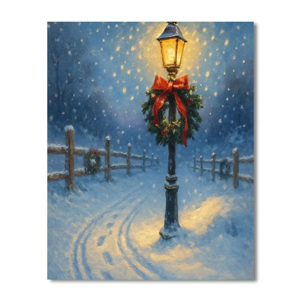 Frosty Lantern Post Numbered painting kits