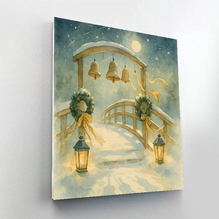 Snowy Bridge Of Bells painting number kit