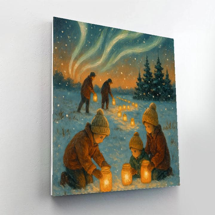 Noel Lantern Meadow Number painting