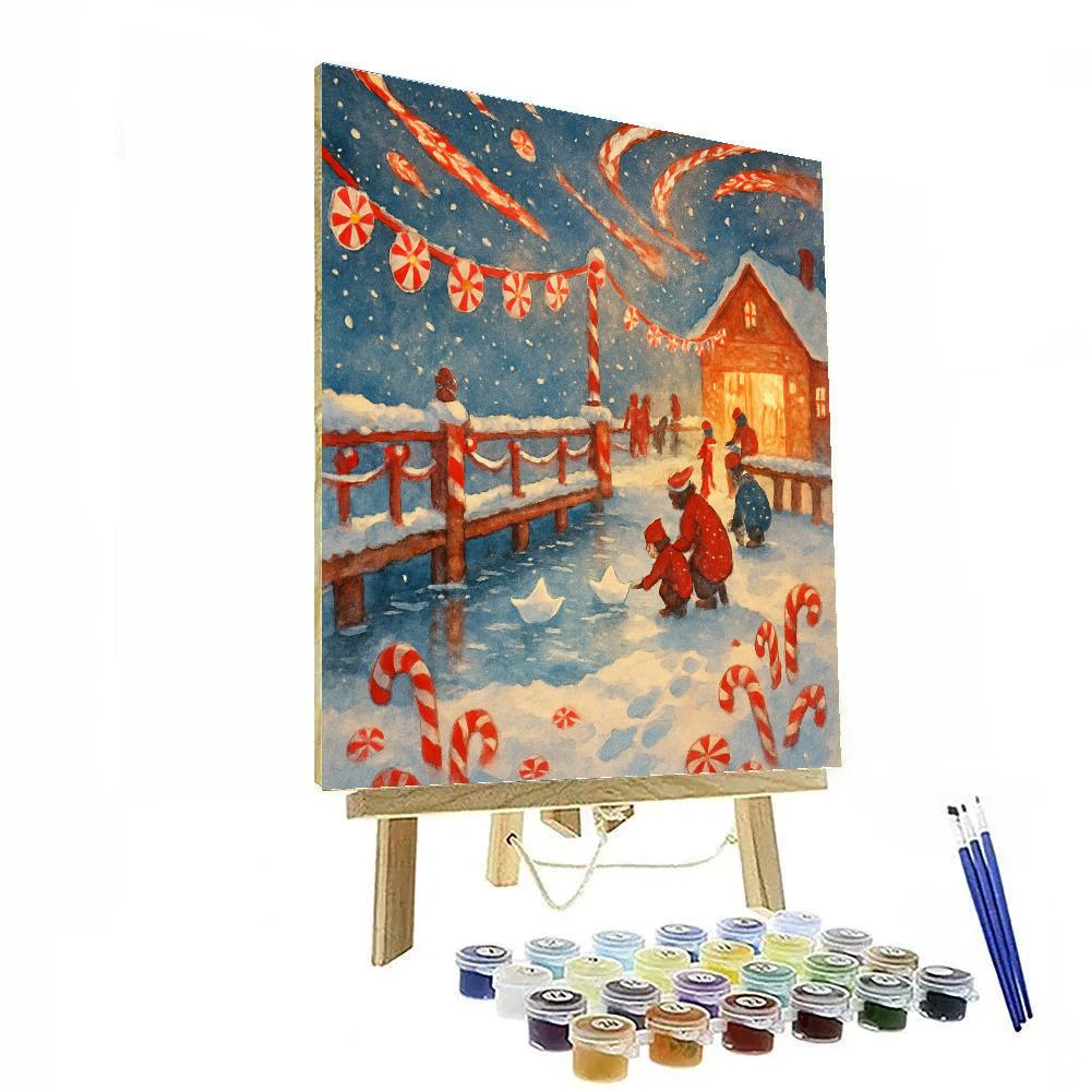 Peppermint Pier Celebration paint by number