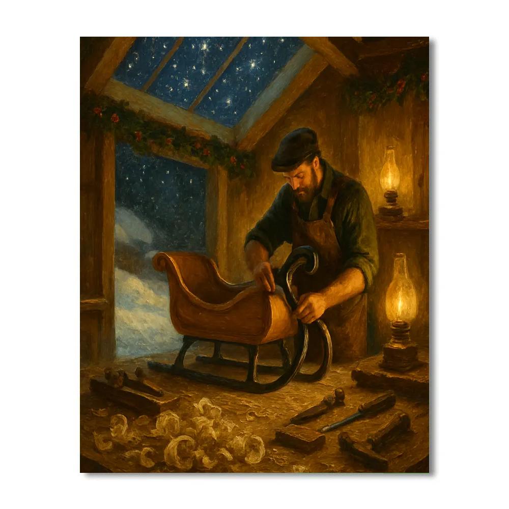 Sleighmakers Starry Night paint by number