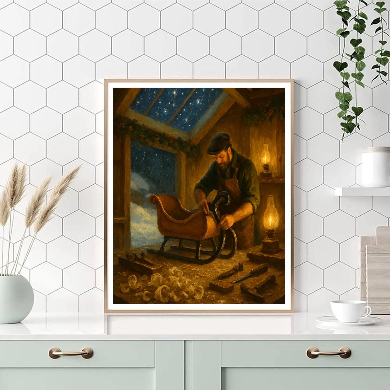 Sleighmakers Starry Night paint by number