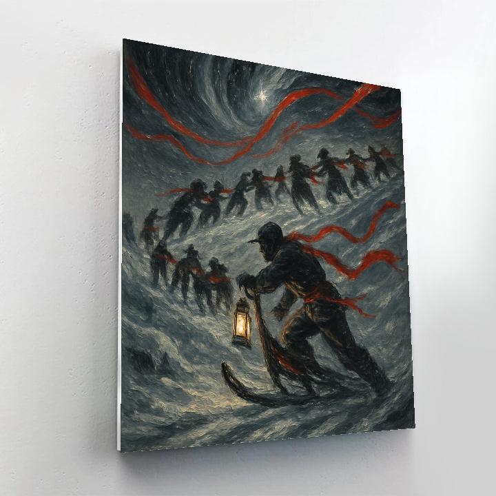 Starry Sled Relay paint by number
