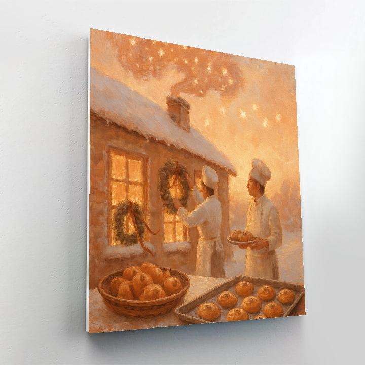 Frosted Chimney Bakery Number painting