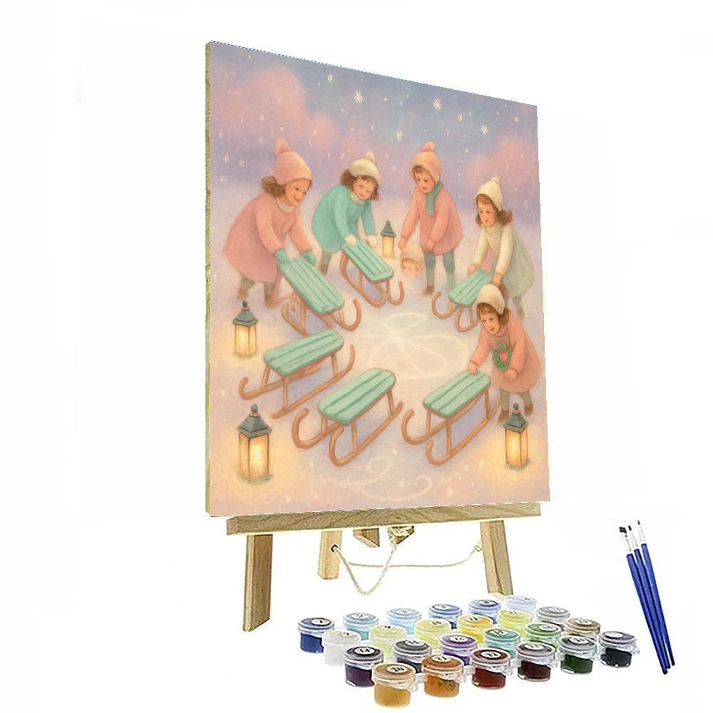 Twilight Sled Ballet Paint by numbers art