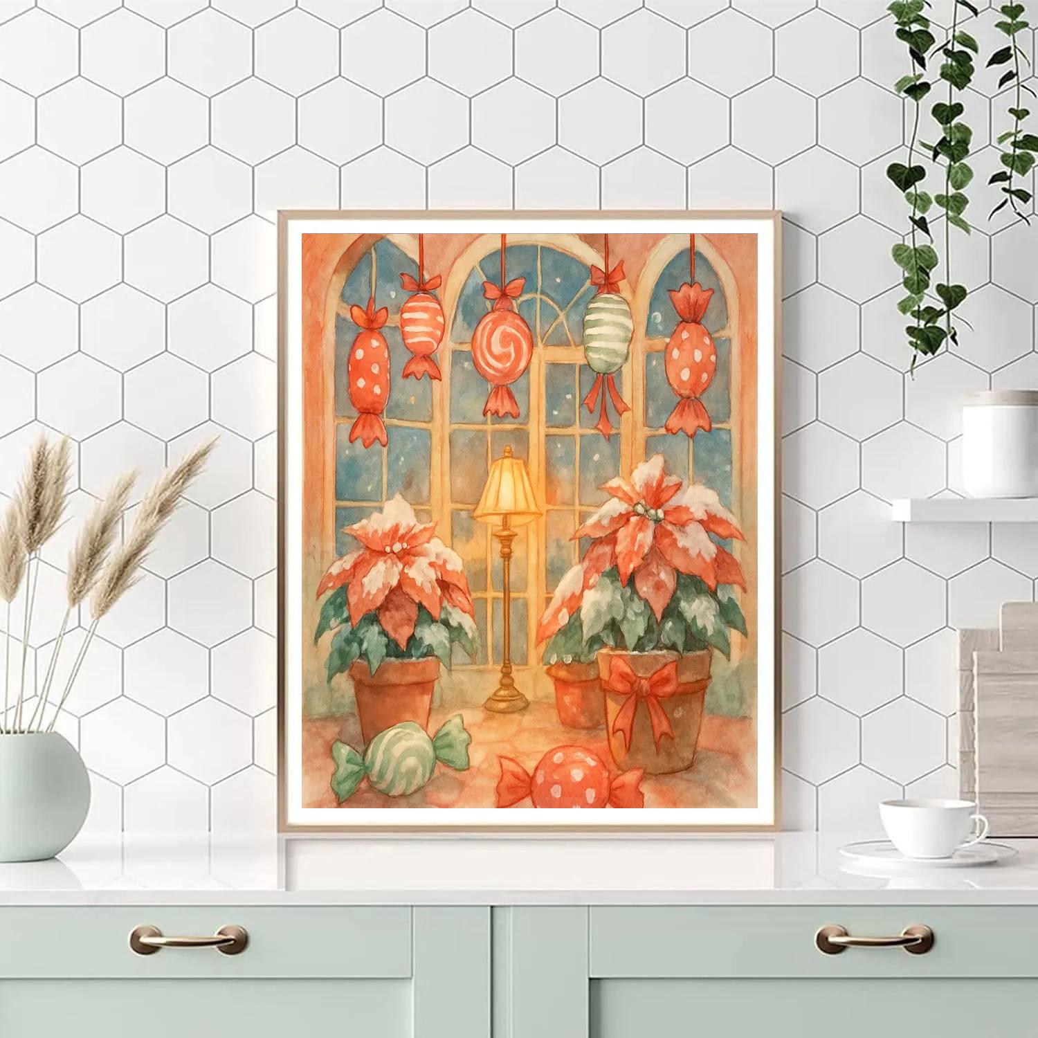 Candy Lantern Conservatory Paint by numbers art