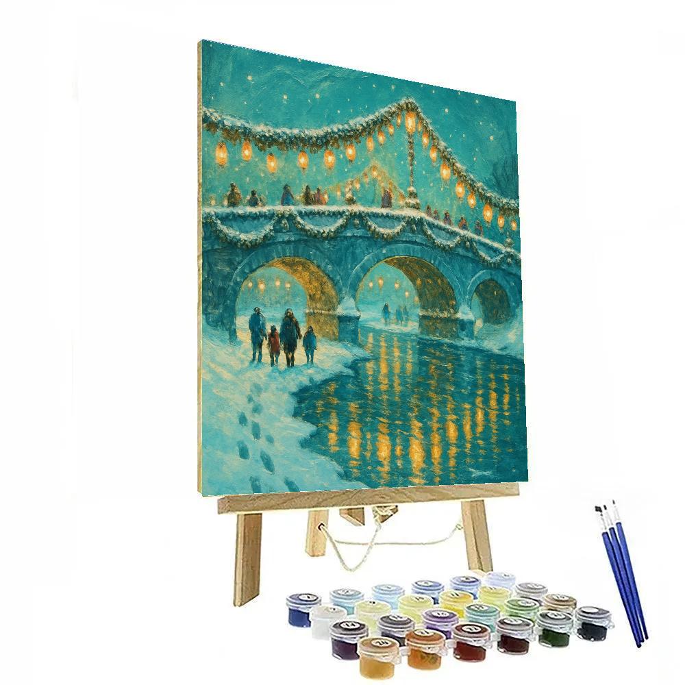 Snow Lantern Bridge Festival Numbered painting kits
