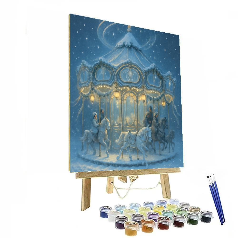 Frost Glass Carousel Evening paint by number