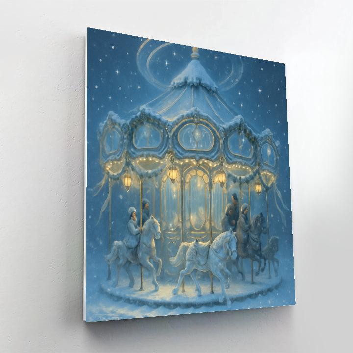 Frost Glass Carousel Evening paint by number
