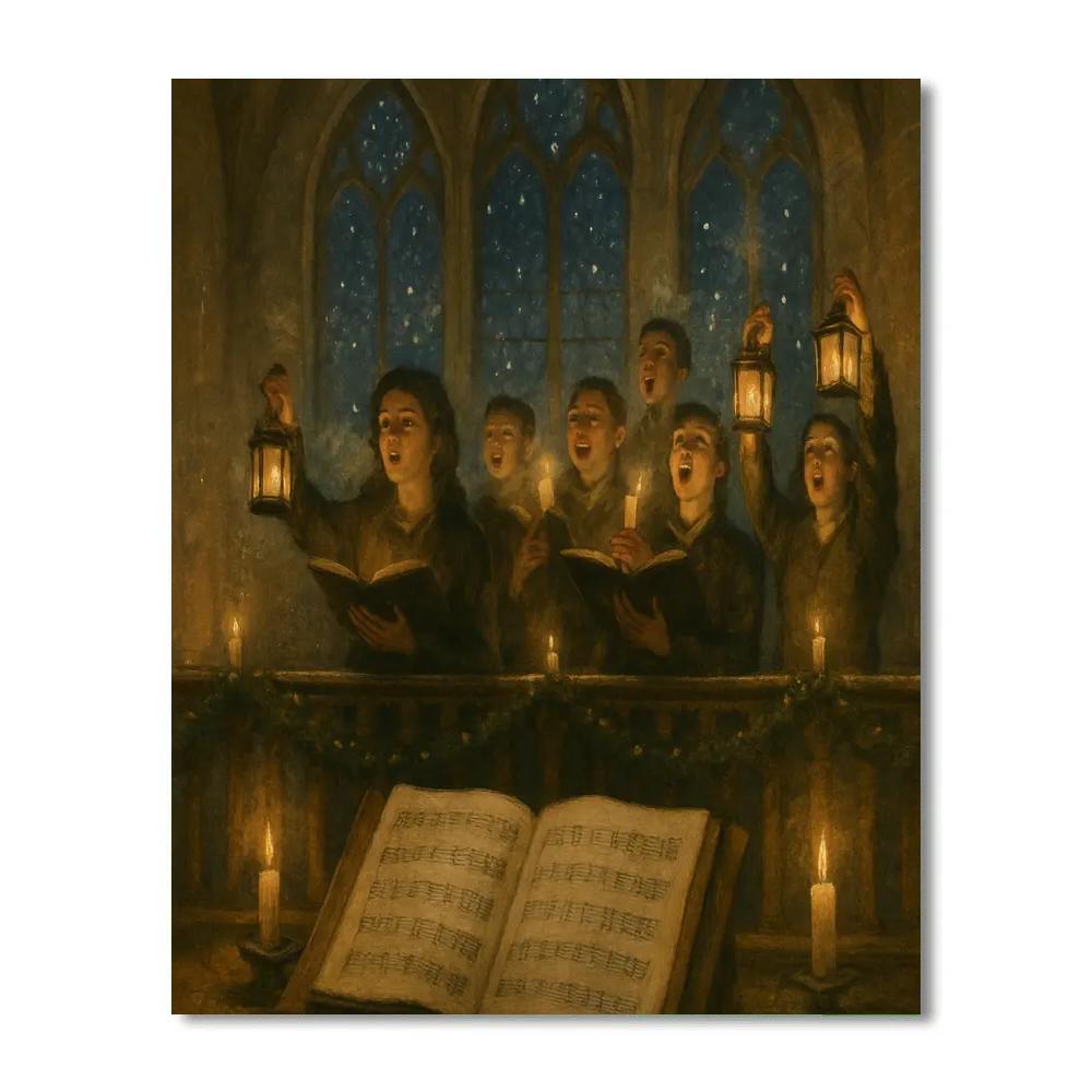 Snow Lantern Choir Loft DIY paint by numbers