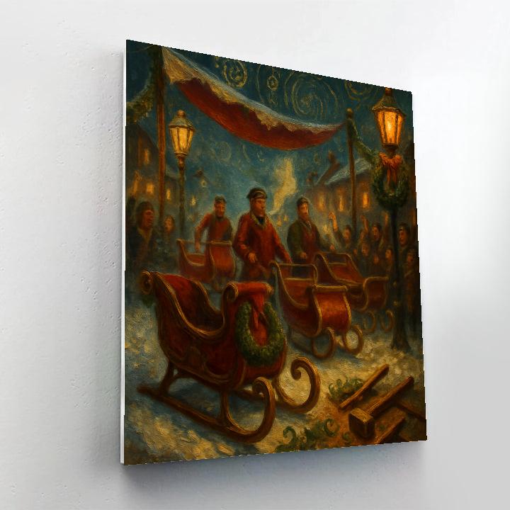 Sleighmakers Lantern Parade painting number kit