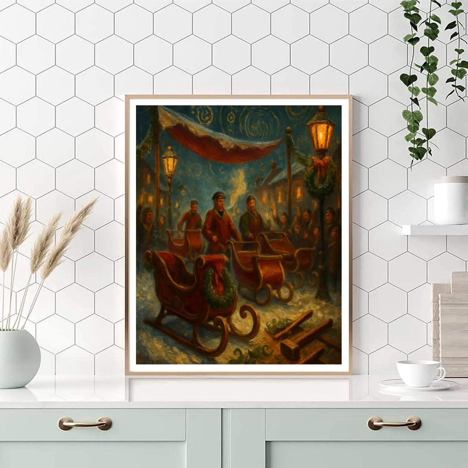 Sleighmakers Lantern Parade painting number kit