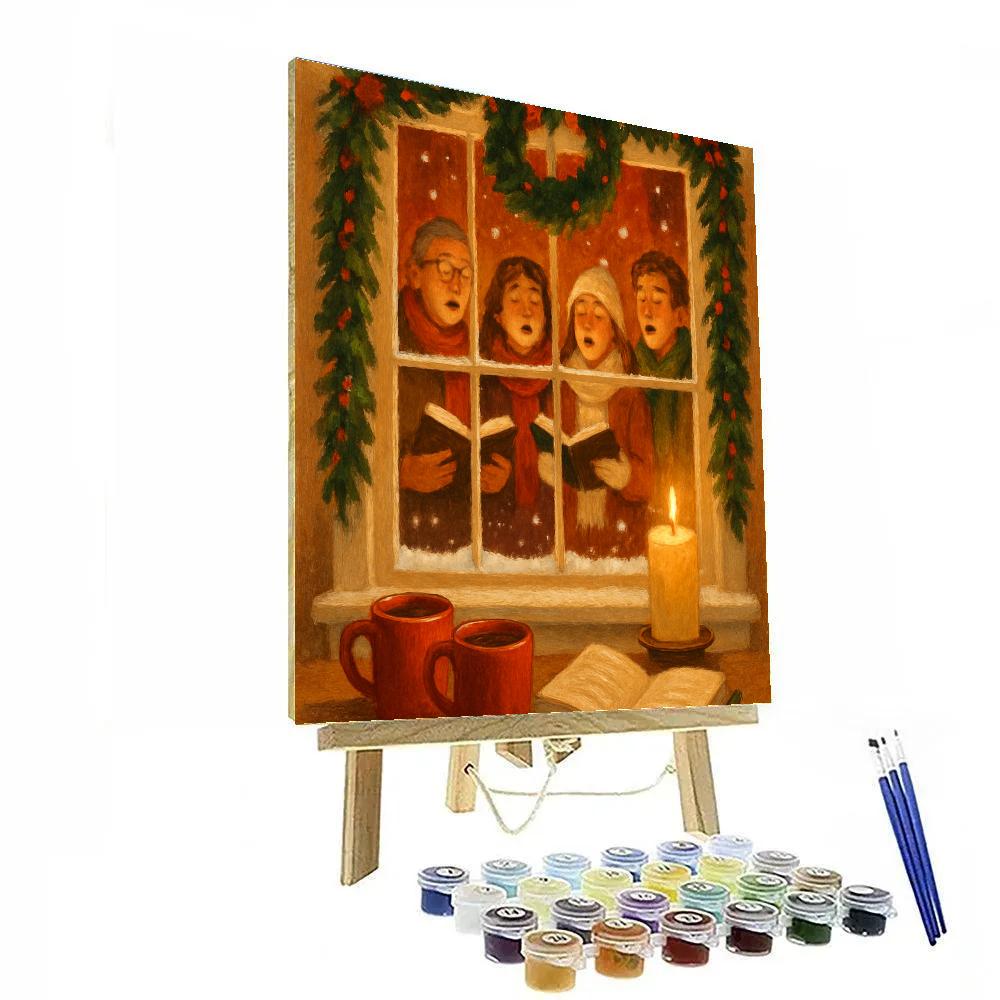 Hearth Window Snow Choir Paint by numbers kits