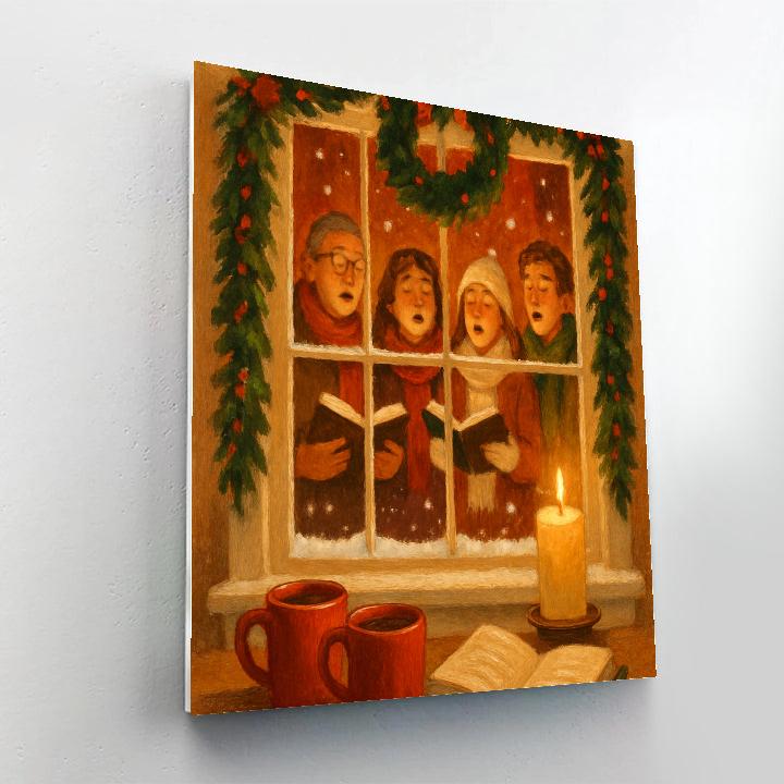 Hearth Window Snow Choir Paint by numbers kits