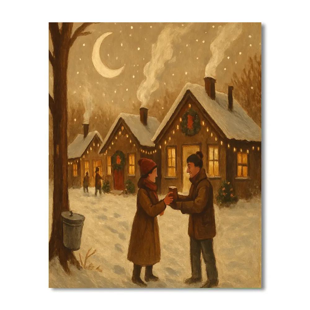 Moonlit Sugarhouse Lane painting number kit