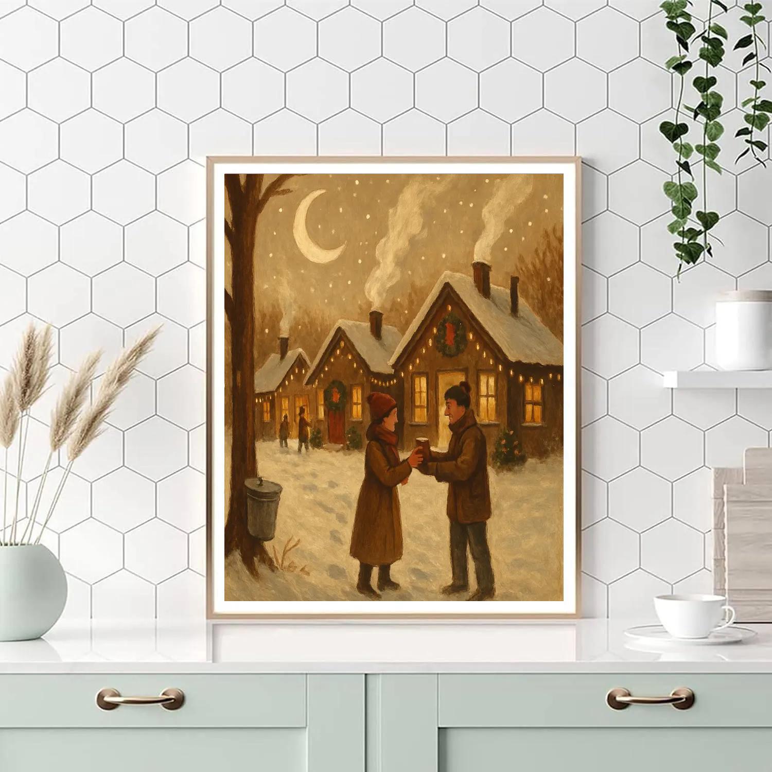 Moonlit Sugarhouse Lane painting number kit